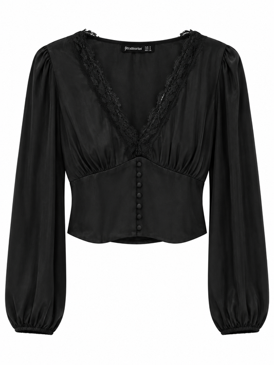 Camisa Stradivarius T.S Negro