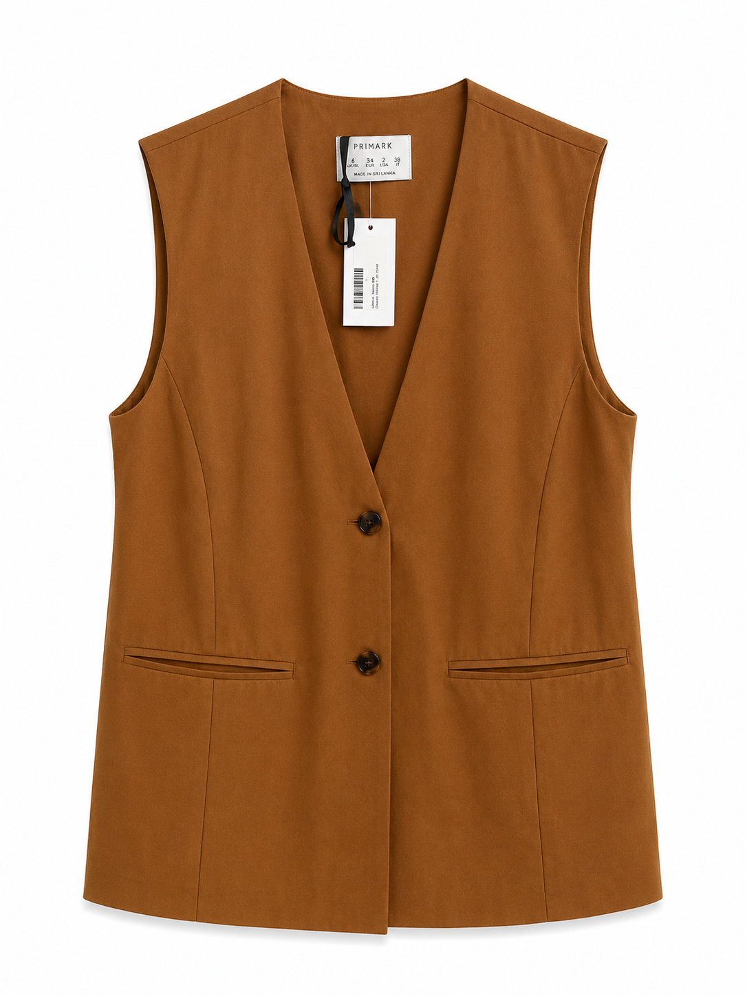 Chaleco Primark T.38 Camel