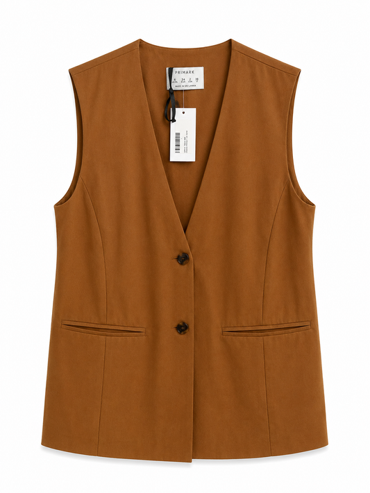 Chaleco Primark T.38 Camel