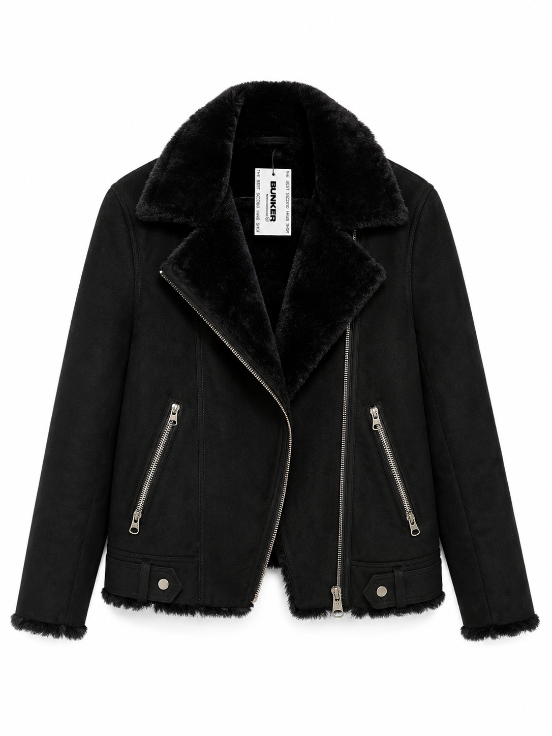 Chaqueta abrigada Zara T.36 Negro