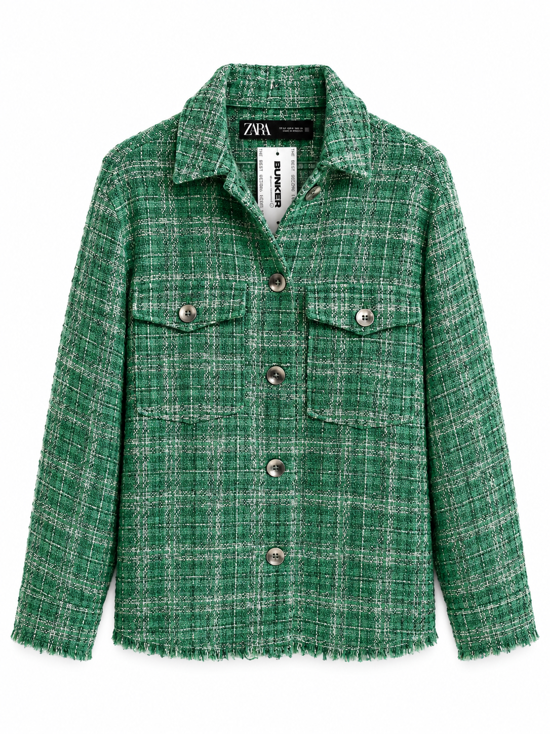 Camisa Zara T.XS Verde