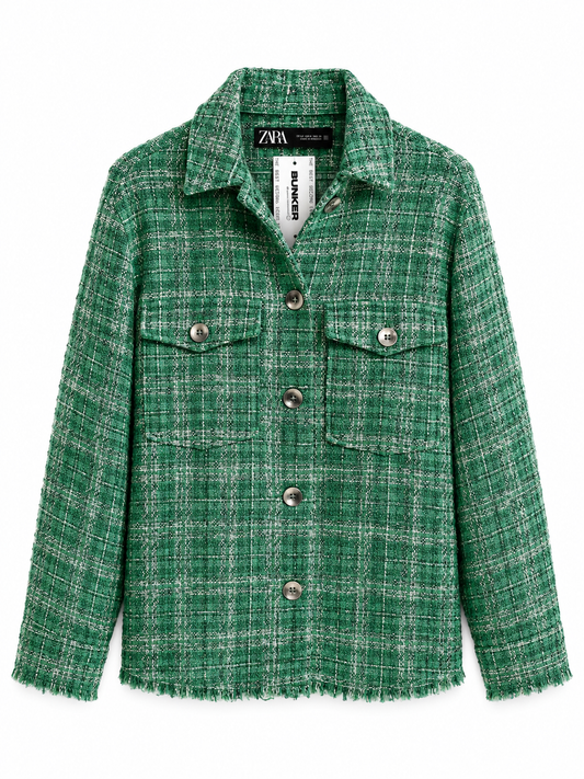Camisa Zara T.XS Verde