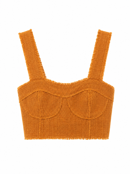 Top H&M T.XS Naranja
