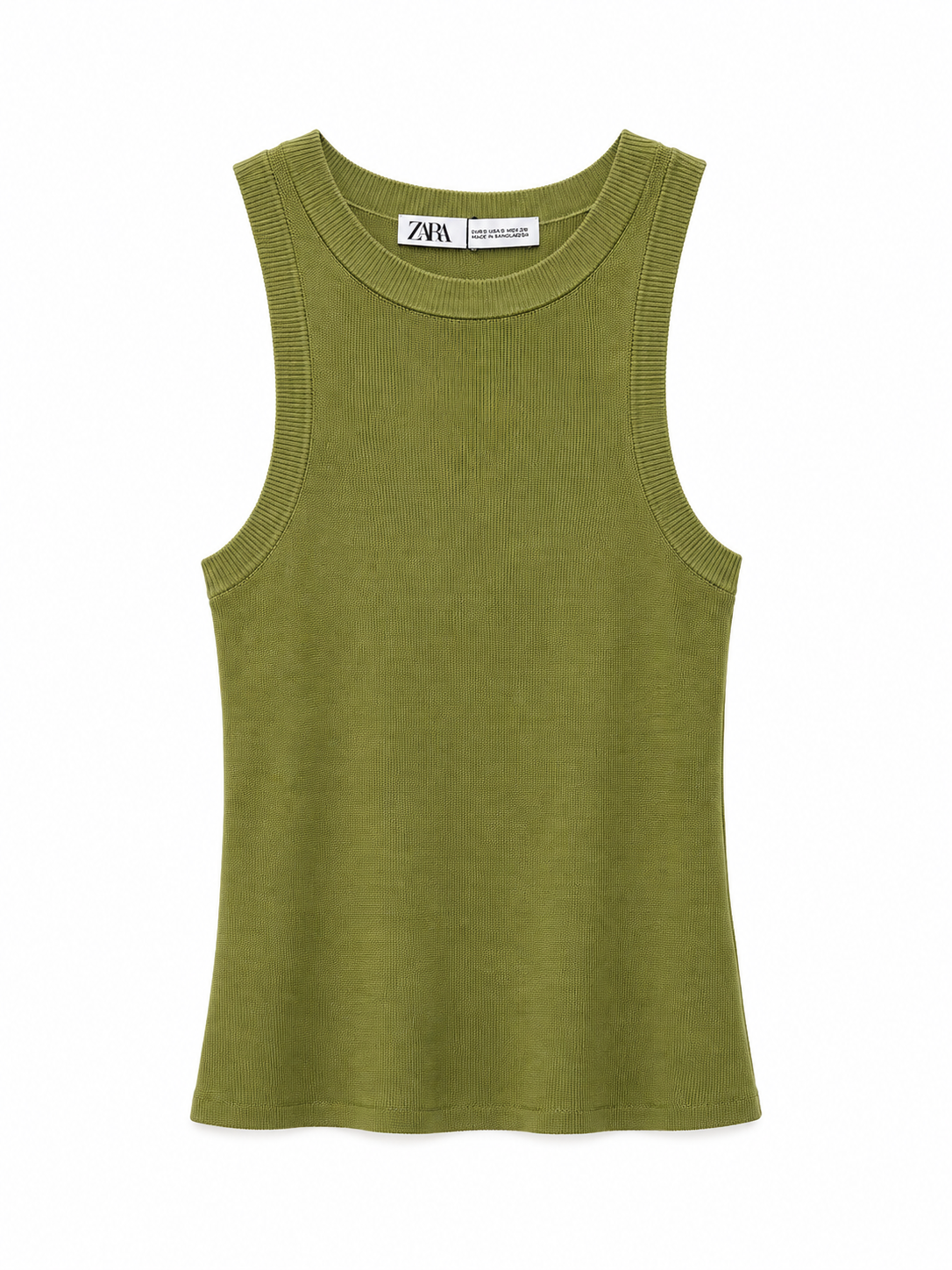 Top Zara T.XS Verde