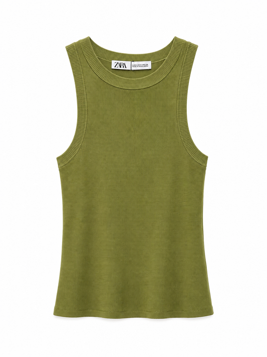 Top Zara T.XS Verde
