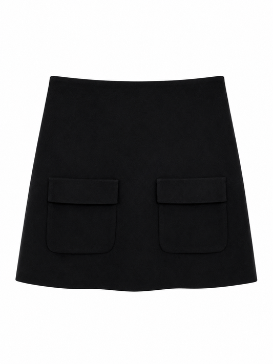 Falda Zara T.XS Negro