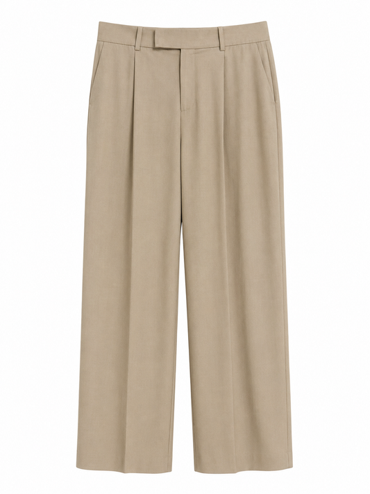 Pantalon Mango T.38 Beige