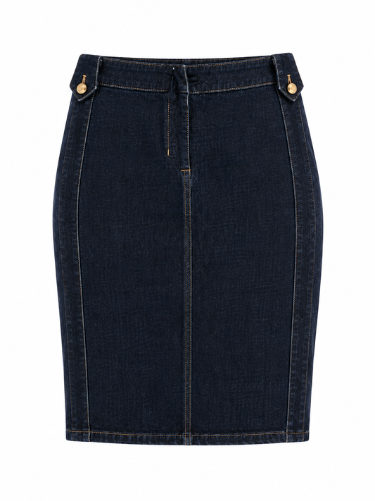 Falda Yves Saint Laurent Denim Azul