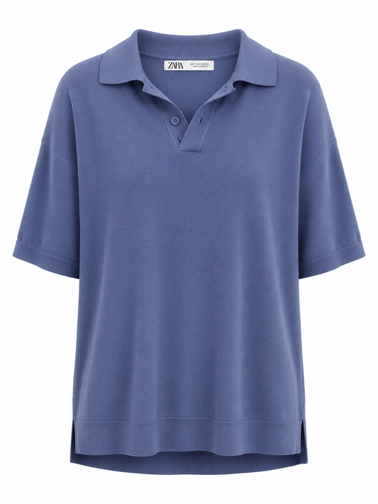 Camiseta Zara T.L Celeste