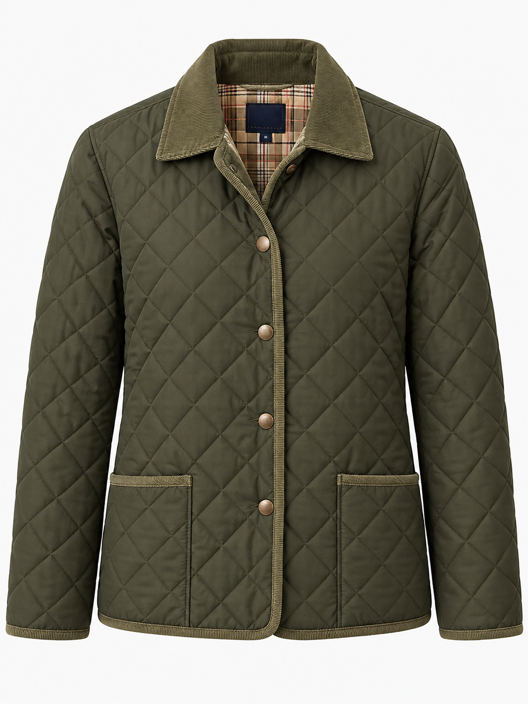 Chaqueta abrigada talabarteria Verde