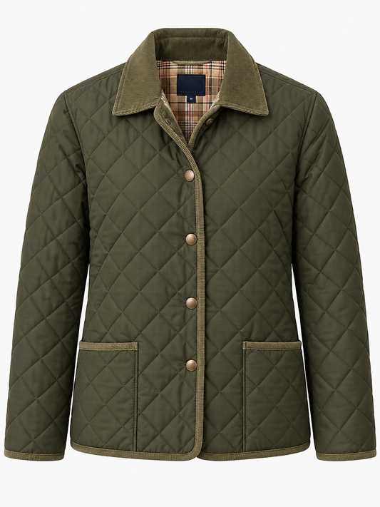 Chaqueta abrigada talabarteria Verde