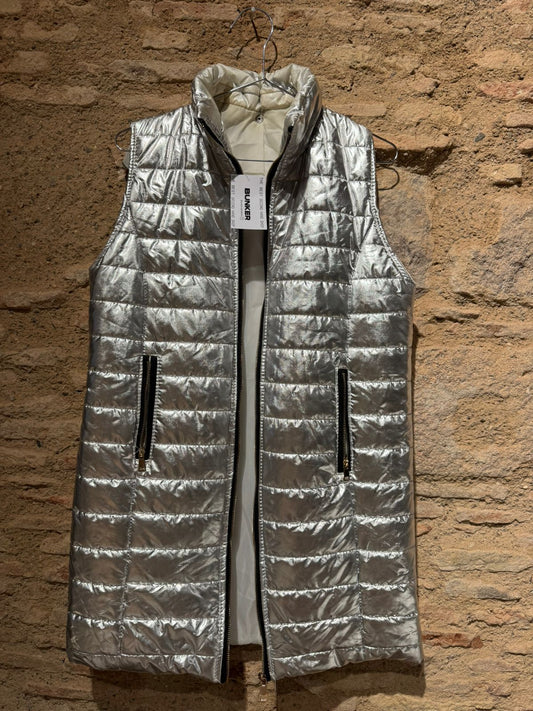 Chaleco inflable T.L Plateado